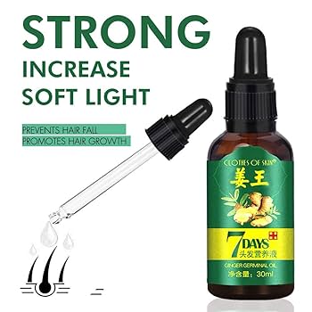 7 Days King of Ginger Hair Growth Oil – Anti Hair Loss & Hair Regrowth Serum (30ml)